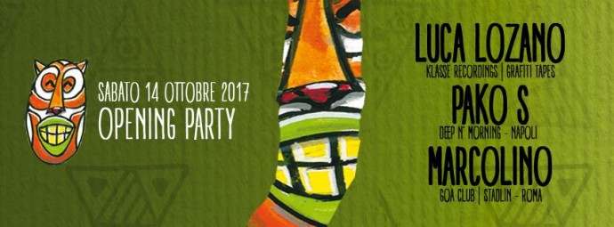 Inaugurazione Rham Club e stagione Savana Potente - Luca Lozano - Pako S - Marcolino - Sabato 14 ottobre 2017, Torino